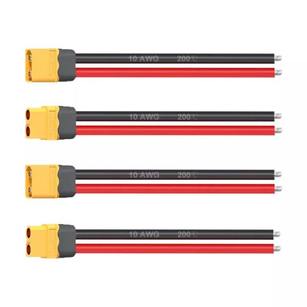 Two Pairs XT60 Female and Male Connector Pigtail Lead 10AWG