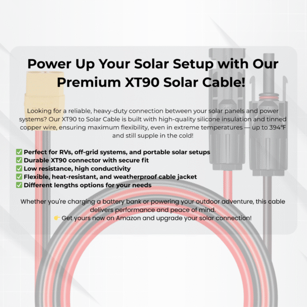 10AWG XT90 Female to Solar Cable - Image 7
