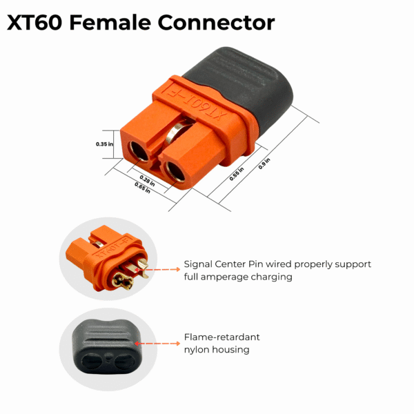 XT60i Female Connector to Solar Connector Cable 10AWG - Image 3